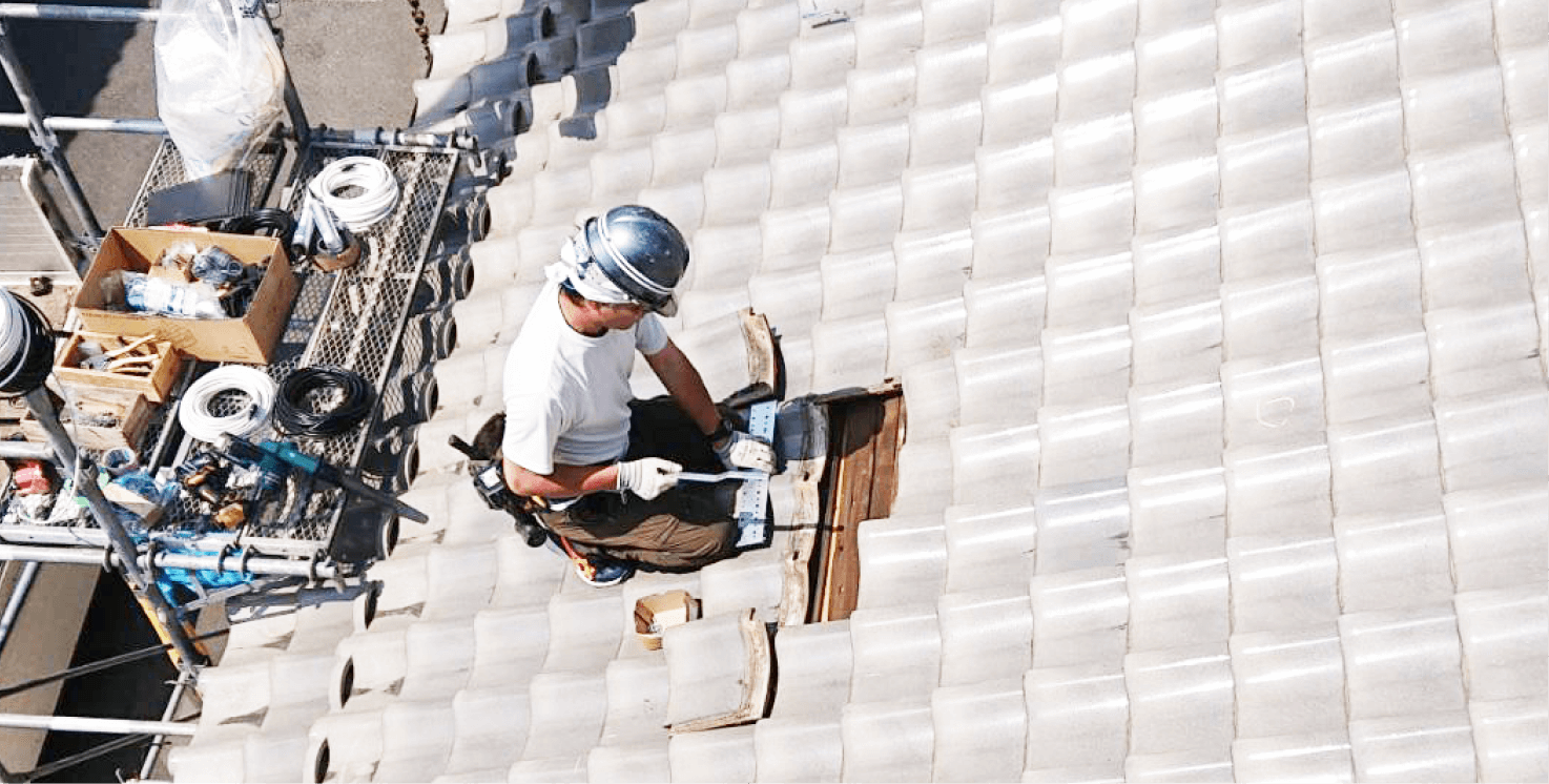 屋根の修復写真