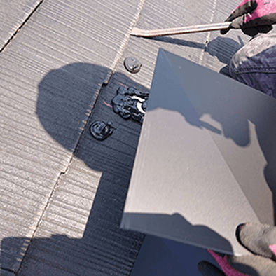 屋根の補強写真