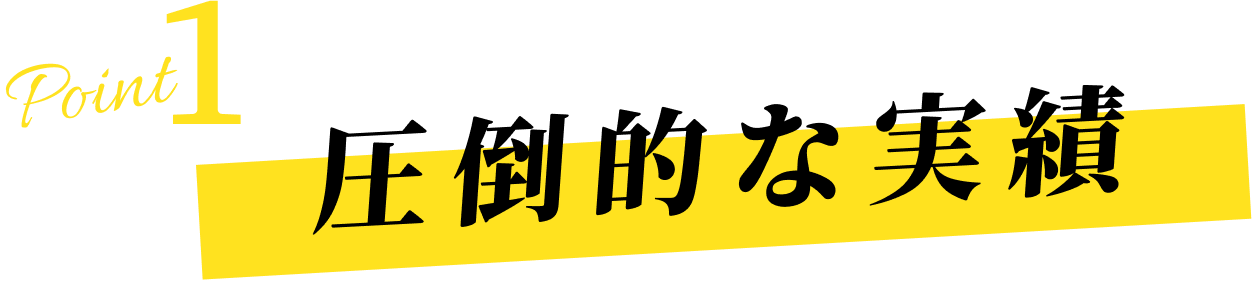 ポイント1 圧倒的な実績